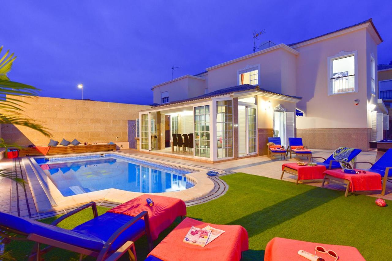 Villa Teide Sol Con Piscina Climatizada, Playa Fanabe, Costa Adeje Bagian luar foto