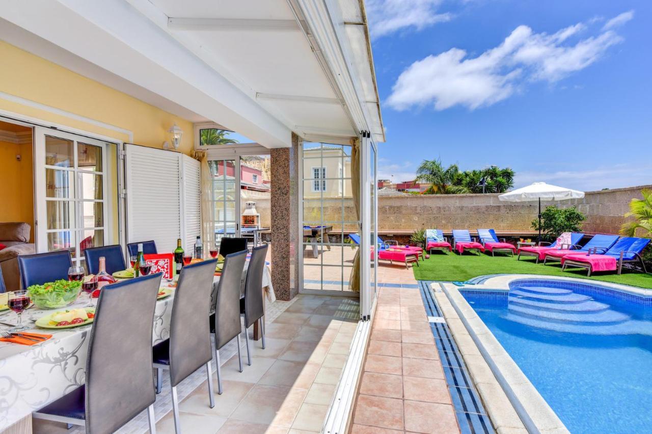 Villa Teide Sol Con Piscina Climatizada, Playa Fanabe, Costa Adeje Bagian luar foto